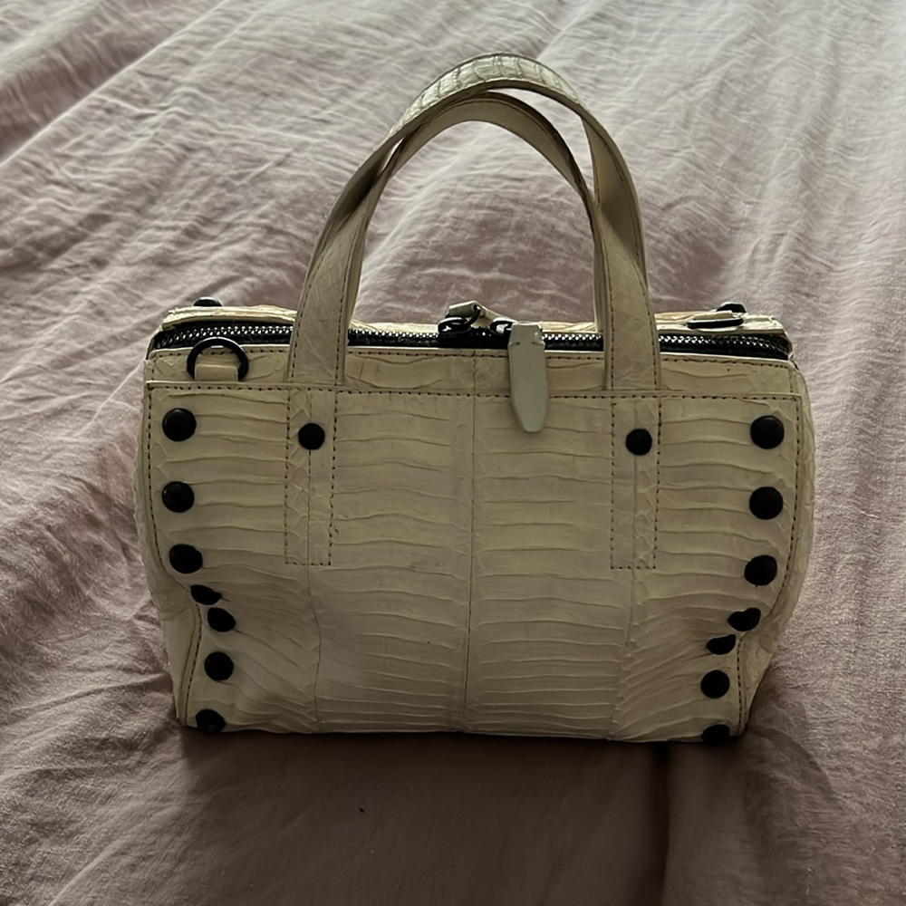 Loeffler Randall Python Print Top Handle Purse - image 2